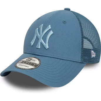 Casquette trucker bleue avec logo bleu 9FORTY Home Field New York Yankees MLB New Era