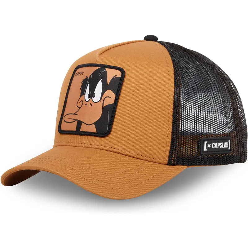 casquette-trucker-marron-et-noire-daffy-duck-daf1-ct-looney-tunes-capslab