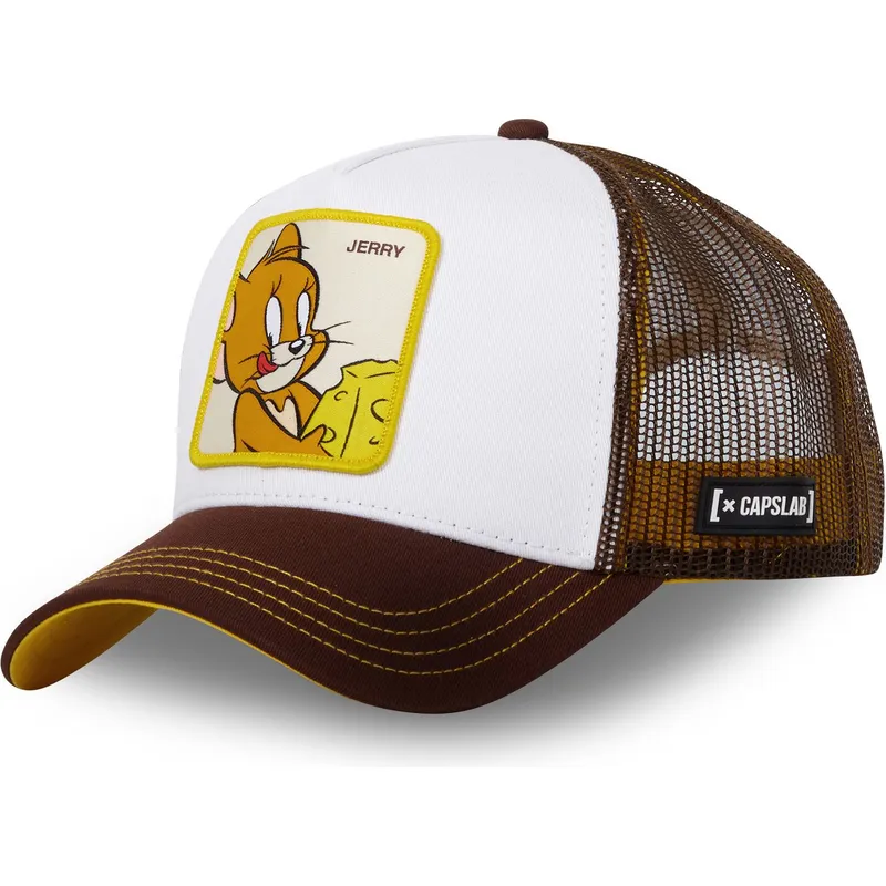 casquette-trucker-blanche-et-marron-jerry-che-ct-looney-tunes-capslab