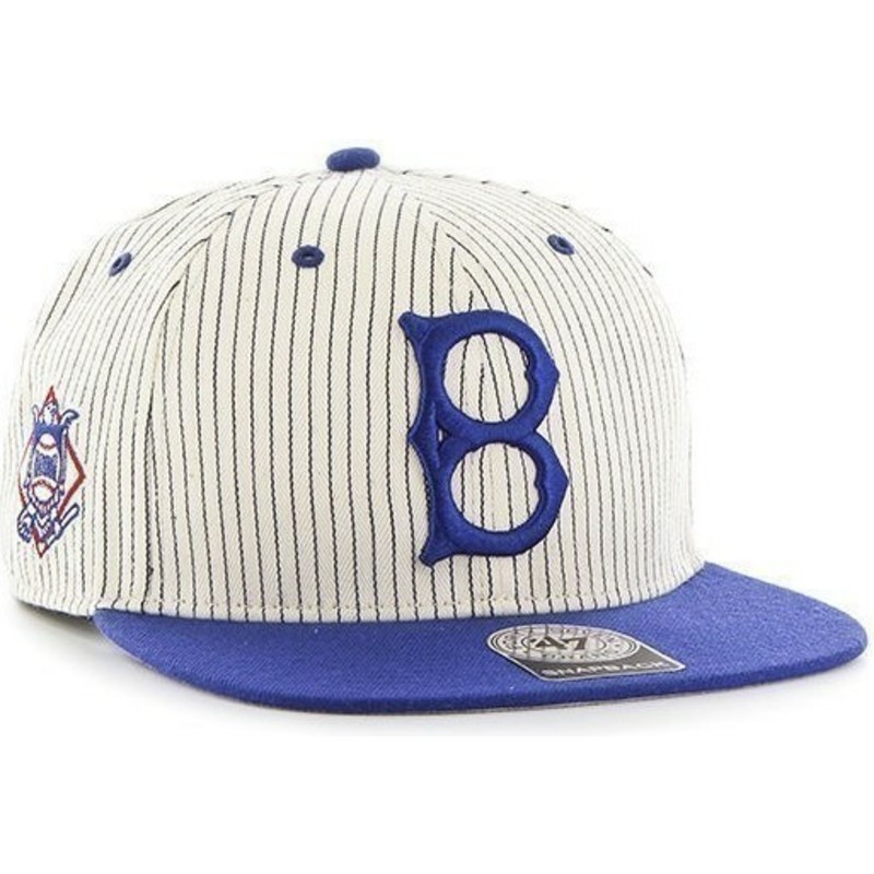 casquette-plate-grise-snapback-avec-rayures-bleues-los-angeles-dodgers-mlb-47-brand