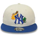 casquette-plate-blanche-et-bleue-snapback-9fifty-floral-new-york-yankees-mlb-new-era