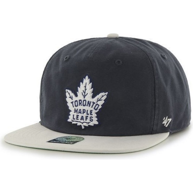 casquette-plate-noire-snapback-toronto-maple-leafs-nhl-47-brand