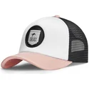 casquette-trucker-blanche-noire-et-rose-classic-oblack