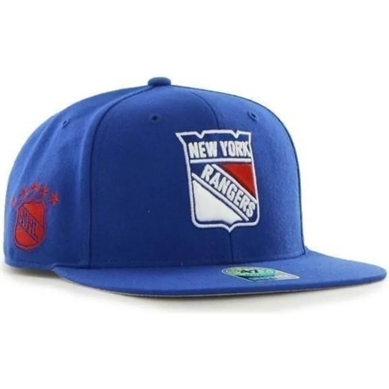 Sweat à capuche raglan authentique Pro Rink des Rangers de New York pour jeunes fanatiques bleu marine