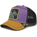 casquette-trucker-violette-noire-et-marron-dragon-boss-hammer-and-spike-insert-coin-vol2-the-farm-goorin-bros