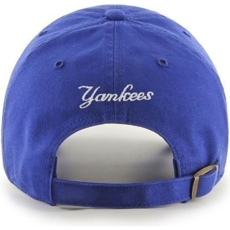 casquette-courbee-bleue-new-york-yankees-mlb-clean-up-47-brand