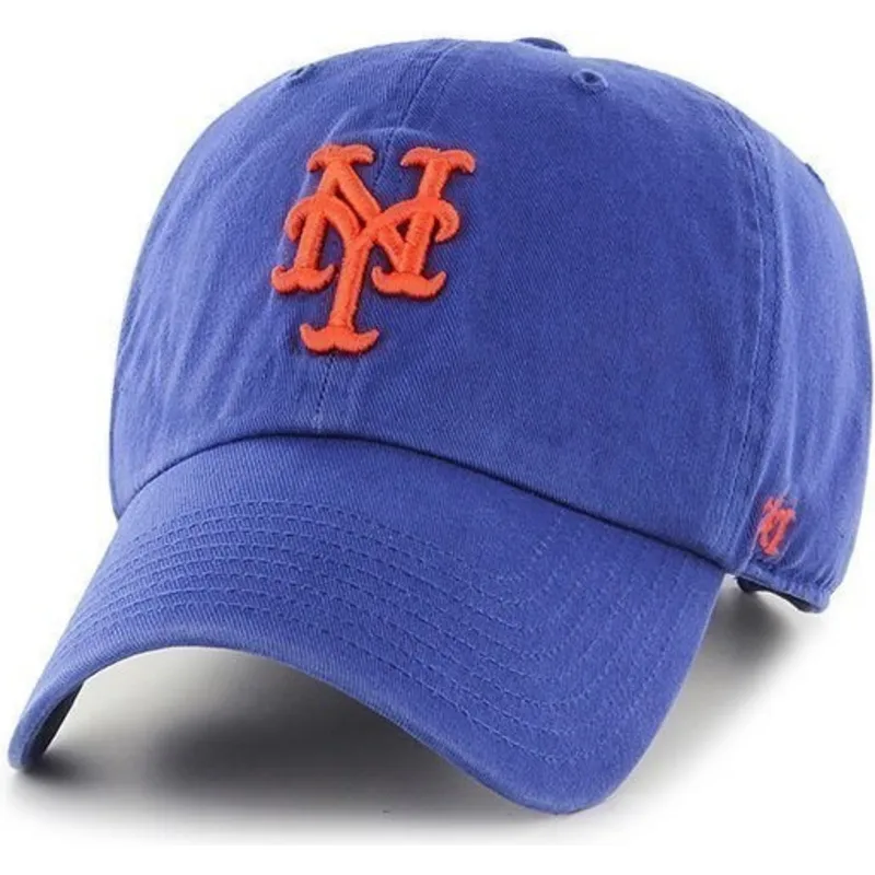 Casquette Baseball New York Mets Bleue Et Orange Ajustable - Neuve Avec étiquette