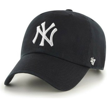 Casquette courbée noire New York Yankees MLB Clean Up 47 Brand