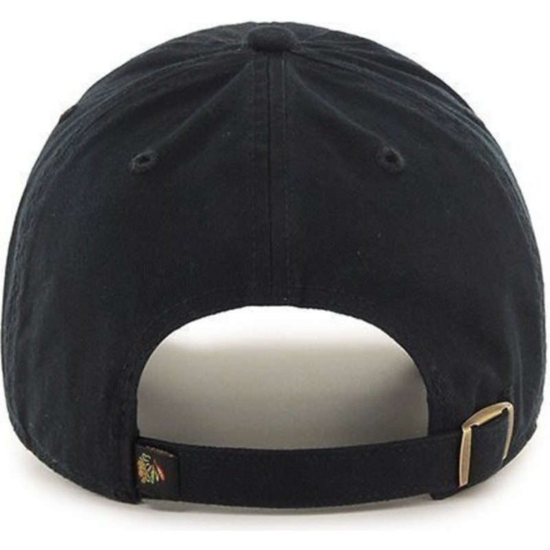 casquette-courbee-noire-chicago-blackhawks-nhl-clean-up-47-brand
