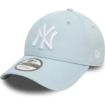 Casquette courbée bleue claire ajustable 9FORTY League Essential New York Yankees MLB New Era