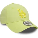 casquette-courbee-verte-claire-ajustable-avec-logo-vert-9forty-league-essential-los-angeles-dodgers-mlb-new-era