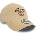 casquette-courbee-beige-ajustable-the-empire-state-9twenty-cord-new-york-villes-et-plages-new-era