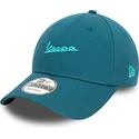 casquette-courbee-bleue-ajustable-9forty-seasonal-vespa-piaggio-new-era