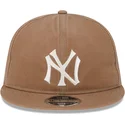 casquette-plate-marron-ajustable-9fifty-waxed-canvas-new-york-yankees-mlb-new-era