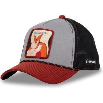 Casquette trucker grise, noire et rouge Sam le Pirate LOO10 SAM Looney Tunes Capslab