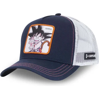 Casquette trucker bleue marine et blanche Son Goku Enfant GOK CT Dragon Ball Capslab