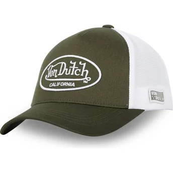 Casquette trucker verte et blanche ajustable LOF B16 Von Dutch