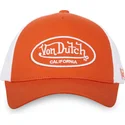 casquette-trucker-orange-et-blanche-ajustable-lof-b17-von-dutch