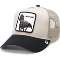 casquette-trucker-beige-et-noire-cheval-the-mustang-the-farm-goorin-bros