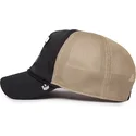 casquette-trucker-noire-et-beige-panthere-gb2-black-panther-the-rocker-the-farm-goorin-bros