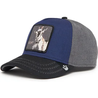 Casquette courbée bleue marine snapback chèvre Goat Field 100 All Season Wool The Farm Goorin Bros.