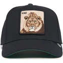 casquette-courbee-noire-snapback-lion-kingfield100-all-season-wool-the-farm-goorin-bros