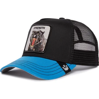 Casquette trucker noire et bleue panthère Strength Panther Fan The Farm Goorin Bros.