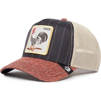 Casquette trucker multicolore coq Cock Moon Rooster UK Plaid The Farm Goorin Bros.