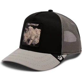 Casquette trucker noire rhinocéros Bulletproof Tri Tone The Farm Goorin Bros.