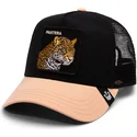 casquette-trucker-noire-et-beige-leopard-the-pantera-big-cats-the-farm-goorin-bros