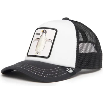 Casquette trucker blanche et noire pour enfant pingouin...