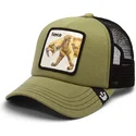 casquette-trucker-verte-et-noire-pour-enfant-dents-sabre-fierce-cat-teefs-extinct-the-farm-goorin-bros