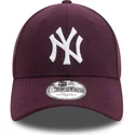 casquette-courbee-violette-snapback-9forty-melton-wool-new-york-yankees-mlb-new-era