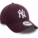 casquette-courbee-violette-snapback-9forty-melton-wool-new-york-yankees-mlb-new-era
