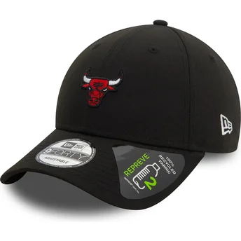 Casquette courbée noire ajustable 9FORTY REPREVE Mini Logo Chicago Bulls NBA New Era