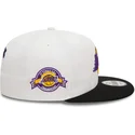 casquette-plate-blanche-et-noire-snapback-9fifty-white-crown-patch-los-angeles-lakers-nba-new-era