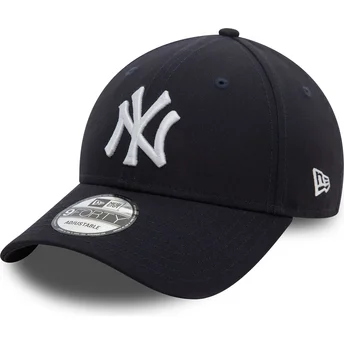 Casquette courbée bleue marine ajustable 9FORTY Side Patch New York Yankees MLB New Era