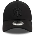 casquette-courbee-noire-ajustee-avec-logo-noir-39thirty-monochrome-new-york-yankees-mlb-new-era