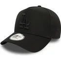 casquette-courbee-noire-snapback-avec-logo-noir-9forty-e-frame-monochrome-los-angeles-dodgers-mlb-new-era