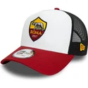 casquette-trucker-blanche-noire-et-rouge-9forty-e-frame-core-associazione-sportiva-roma-serie-a-new-era