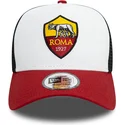 casquette-trucker-blanche-noire-et-rouge-9forty-e-frame-core-associazione-sportiva-roma-serie-a-new-era