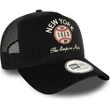 casquette-trucker-noire-9forty-a-frame-cord-graphic-new-york-etats-et-pays-new-era