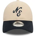 casquette-courbee-beige-et-bleue-marine-ajustable-9twenty-peached-cotton-new-era