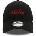casquette-courbee-noire-ajustable-9twenty-heritage-script-new-era