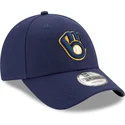 casquette-courbee-bleue-marine-ajustable-9forty-the-league-milwaukee-brewers-mlb-new-era