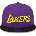 casquette-plate-violette-et-noire-snapback-9fifty-statement-los-angeles-lakers-nba-new-era