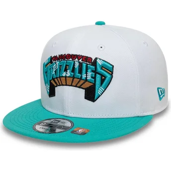 Casquette plate blanche et verte snapback 9FIFTY Classic Memphis Grizzlies NBA New Era