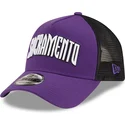 casquette-trucker-violette-et-noire-a-frame-classic-sacramento-kings-nba-new-era