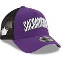 casquette-trucker-violette-et-noire-a-frame-classic-sacramento-kings-nba-new-era