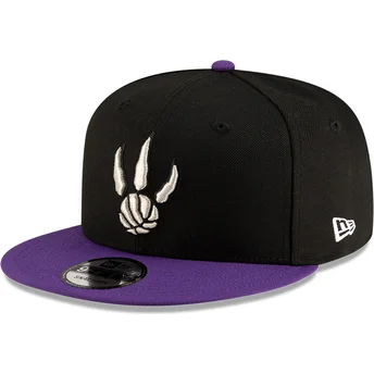 Casquette plate noire et violette snapback 9FIFTY Classic Toronto Raptors NBA New Era